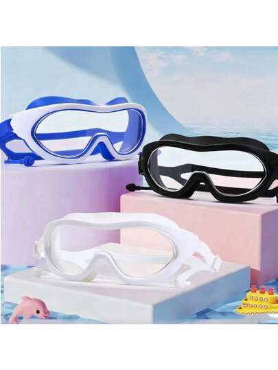 1pc Adult Swim Goggles Anti-Fog Waterproof Clear Lens Swimming Goggles For Men Women,Suitable For Swimming Training And Leisure, Holiday Gift, Beach Essentials, Beach Accessories, Pool Float