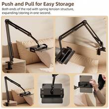 Adjustable Slouchy Phone Holder, Tablet Stand, Suitable For Bedside And Desk, Hidden Design For Live Streaming And Video Watching - View 6