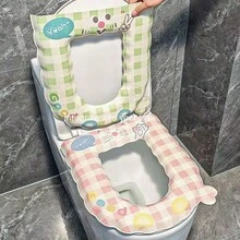 Tấm lót bồn cầu, chống thấm nước, chống trơn trượt, có thể giặt, phù hợp cho mọi mùa, dùng trong phòng tắm gia đình. - Nhiều màu - Xem 9