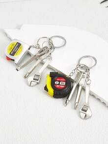 1pc Portable Mini Wrench Keychain, Creative Minimalist Adjustable Metal Multi-Function Wrench, Compact Multi-Tool Keyring With Screwdriver, Pliers, Ruler Functions, Adjustable Portable Tool Accessory, Backpack Keychain, Gift For Boyfriend, Birthday - Multicolor - View 11