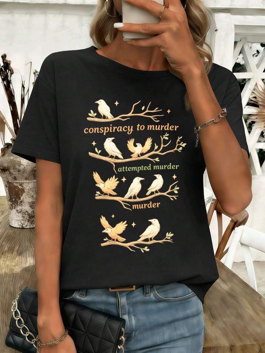 Women T-Shirts - Black - View 1
