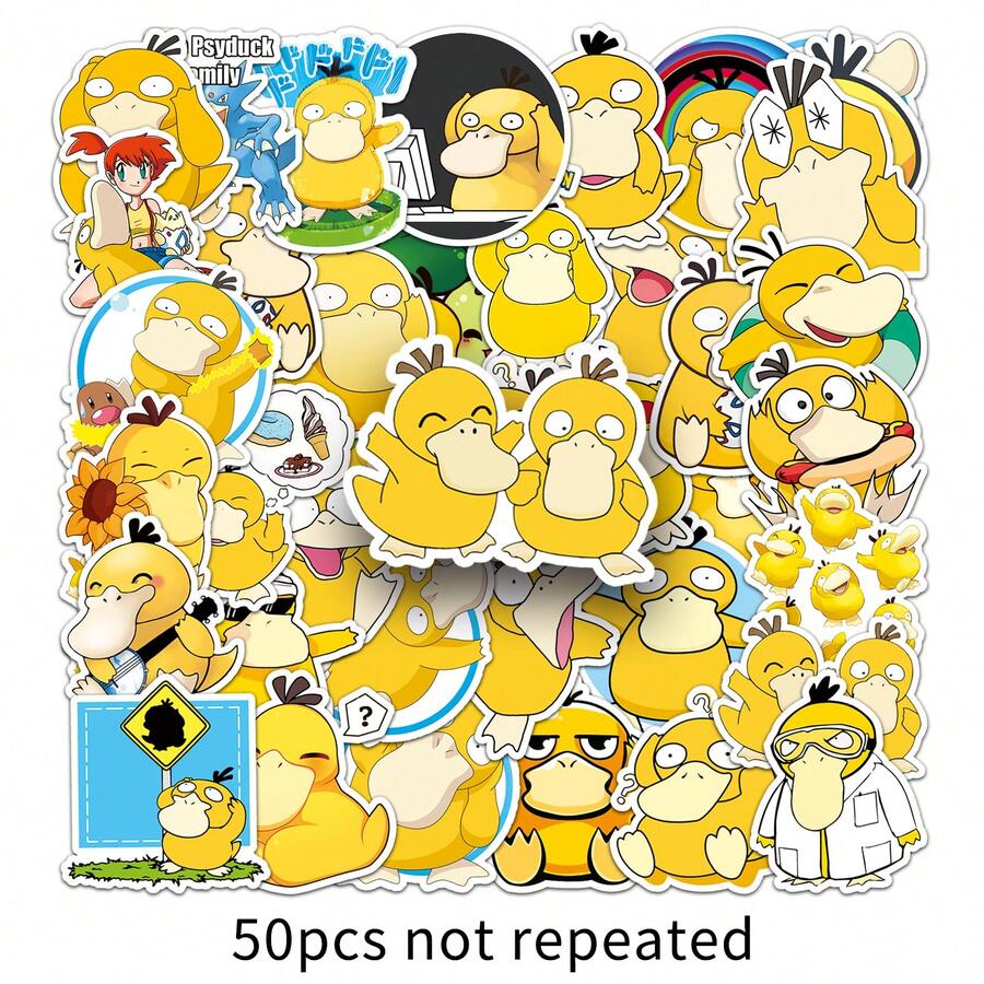 50 miếng dán hình Pokemon hoạt hình - Decal vinyl cho laptop, bình nước, mũ bảo hiểm và nhiều hơn nữa - Hoàn hảo cho ván trượt, đàn guitar, văn phòng phẩm - Ý tưởng quà tặng độc đáo - Nhiều màu - Xem 1