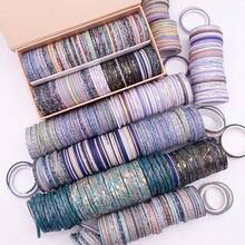 Bộ 10/20/30 cuộn băng dính Washi, băng dính trang trí siêu hẹp 3mm, họa tiết hoa cổ điển/màu sắc rực rỡ, thích hợp cho việc viết nhật ký, làm sổ lưu niệm, đồ thủ công DIY, trang trí sổ kế hoạch. - A - Xem 5