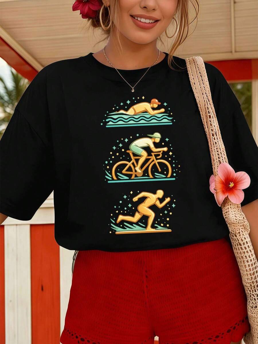 Women T-Shirts - Black - View 1