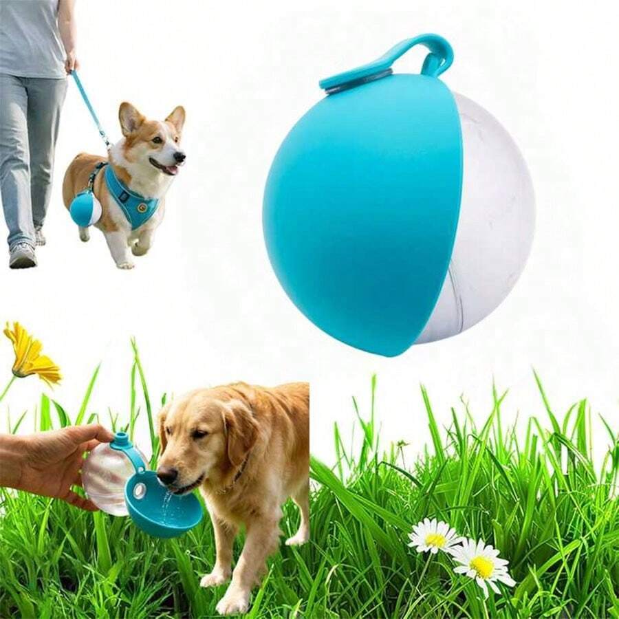 Garrafa de água portátil 2 em 1 para cães com tigela integrada, à prova de vazamentos, feita de plástico leve, ideal para passeios, trilhas e viagens. Bolsa de água compacta para animais de estimação, sistema de hidratação para atividades ao ar livre projetado para o seu amado cão. - Multicolorido - Ver 1