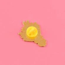 Metal Lily Flower Brooch Lapel Pin Enamel Badge Pin Brooch Suitable For Bags Backpacks Cool Decoration Friend Gift - Multicolor - View 2