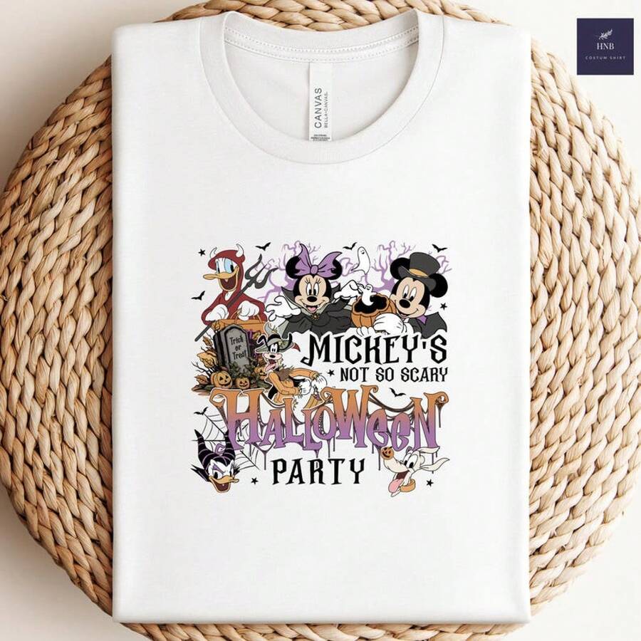 Vintage Mickey's Not So Scary Halloween Party 2025 All Characters Skeleton Shirt, Disney Halloween Shirt, 2025 Halloween Disney Family Shirt--Disneys Disneyland Paris The Magic Kingdom Disneyesque The House Of Mouse Mickey Mouse Empire Modest Summer Outfits Take That T Shirt Summer Coord Tops For Women Summer Summer Clothes Women Summer Clothes Summer Tops Summer Tops Women Summer Co Ord Summer Top Summer Outfits White Top Black Top Holiday Outfits For Women Tops For Women Summer Holiday Gifts Valentine's Day Gifts Earth Day Gifts Oktoberfest Gifts Summer Bank Holiday Gifts - trắng - Xem 1