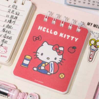 SANRIO 正品三丽鸥Hello Kitty顶部装订螺旋笔记本迷你口袋记事本（学生款）