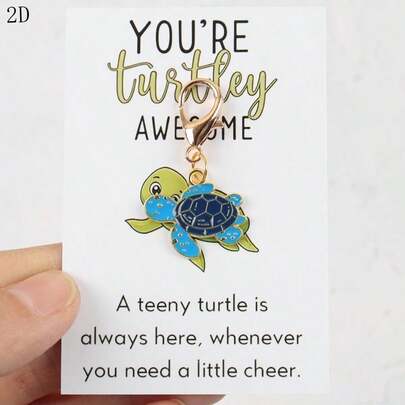 1pc/4pcs Blue Sea Turtle Keychain Set, Exquisite Bag & Key Chain Decor, Auspicious Gift, Perfect For Birthday Party, Celebration, Life Journey Companion