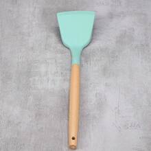 Utensilios de cocina de silicona, espátula, raspador de cocina, pala ancha para Pizza, herramienta de cocina antiadherente, accesorios de cocina - Rosa - Ver 10
