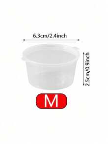 Bộ 50 hộp đựng mini trong suốt hình trái cây chanh dây, quất, chanh, dùng một lần để đông lạnh, đựng nước sốt/nước chấm. - Trong sáng - Xem 8