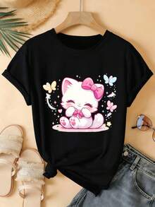 Women T-Shirts - Black - View 2