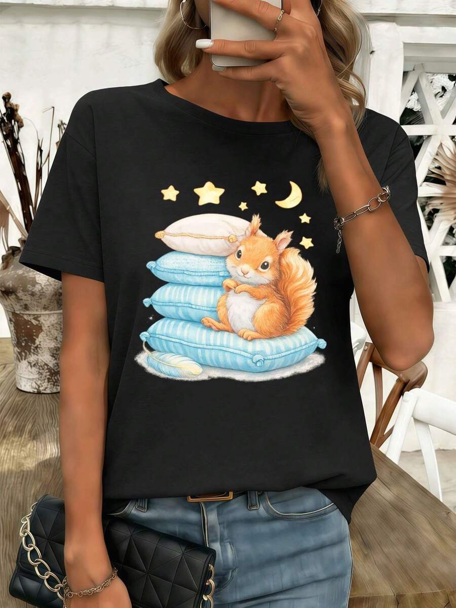 Women T-Shirts - Black - View 1