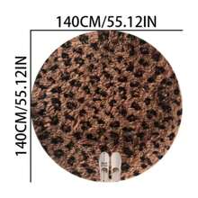 1pc Round Leopard Print Faux Fur Rug, Love & Healing Bedroom Decor, Small Rug, Carpet, Home Decor, Living Room Rug, Living Room Small Rug, Bedroom Rug, Living Room Home Decor, Outdoor Rug, Washable Rug - Multicolor - View 14