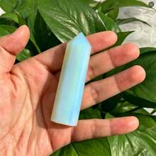 彩虹闪耀蛋白石水晶 - 质地光滑细腻，适合家居装饰、桌面摆件、水晶收藏和创意礼品 - 白色 - 查看 15