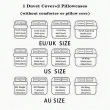 Six Seven Blue 3件組床上用品套裝，6&7印花：1件被套 + 2件枕套（不含填充物），高清晰度染色，100%聚酯纖維，柔軟，拉鍊封口，可水洗，適用於居家、旅行、宿舍 - 60124+SJT+C - 查看 3