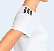 Adidas Clover Women's Short-Sleeve Breathable Sports T-Shirt - White/Black - View 3