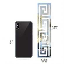 10片装可移除自粘亚克力线条边框防水电视背景镜面贴纸，适用于客厅、卧室、厨房墙面装饰 - 彩色 - 查看 3