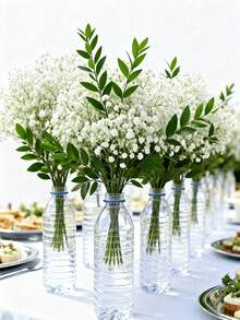 12/6 cành hoa baby's breath trắng nhân tạo, trang trí đám cưới, bó hoa số lượng lớn, kết cấu chân thực, trang trí nhà/văn phòng, cắm hoa, bình hoa trang trí bàn, trang trí sân vườn ngoài trời, trang trí tiệc cưới, sinh nhật, cô dâu. - trắng - Xem 10