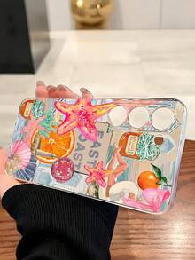 1个创意海洋元素海星贝壳橙色软手机壳，兼容华为荣耀、Galaxy A04e/12/A13/A14/A34/A50/A52/A53/A54/S21/S22/S23/S24/S25/S25Ultra/S25FE/S26/S26 PLUS/S26 ULTRA/S26 EDGE、6A/7A/8A、12T/13T/15T/15T Pro，[国际版，非国内版] - 無色 - 查看 3