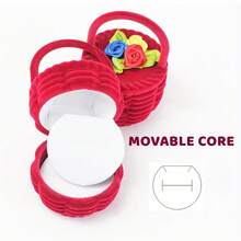 1 Peça Caixa de Joias Elegante em Formato de Cesta de Flores, Caixa de Armazenamento de Acessórios Pequenos para Anéis & Brincos, 2 Cores Disponíveis, Caixa de Armazenamento de Presente do Dia dos Namorados - Multicolorido - Visão 6