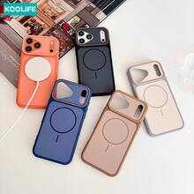 Ốp lưng điện thoại từ tính Koolife 1 chiếc màu nâu, chất liệu PC+TPU bề mặt mờ, tương thích MagSafe, thiết kế viền kính màu tương phản, ốp bảo vệ siêu mỏng chống rơi vỡ, tương thích với Apple 17/17 Pro/17 Pro Max/16/15/14/13/12/11 - màu nâu - Xem 10
