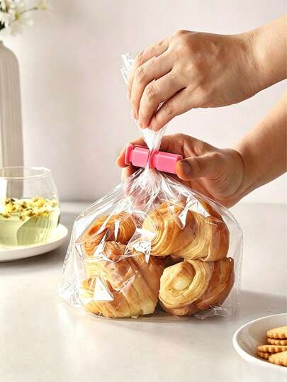 12pcs Spring-Loaded Food Sealing Clips, Reusable Snack & Bread Bag Clips, Plastic Sealing Clips Suitable For Grain & Vegetable Storage Bags