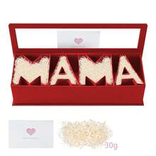 MAMA 鲜花空盒 母亲节 “MAMA”字母花卉可填充盒 带盖空纸板礼品盒 适用于婚礼、生日、母亲节包装 - 查看 19