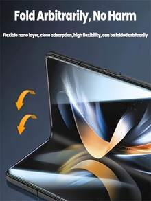 适用于三星 Galaxy Z Fold 7 6 5 4 3 2 Z Fold7 Fold6 Fold5 Fold4 Fold3 Z Fold7 Fold6 Fold5 Fold4 Fold3 Fold2 的三合一软水凝胶屏幕保护膜 [内层 TPU 膜+全覆盖外层+后盖屏幕保护膜] - 3 IN 1 - 查看 3