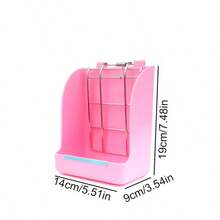 1pc Small Pet Hay Feeder, Lightweight Spring Design & Anti-Bite Metal Edge, Space-Saving Rabbit Hay Rack, Convenient Small Animal Feeding Device With Rotating Latch - D - View 3