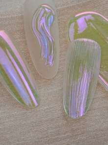 极光美甲粉 - 美人鱼极光效果，美甲闪粉装饰，适合家庭DIY美甲沙龙，0.5克/罐 - 彩色 - 查看 5