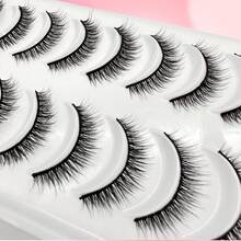 10 Pairs Of Natural False Eyelashes, Lightweight & Skin-Friendly, Long-Lasting, Handmade High-Quality, Fluffy & Naturally Curled - View 5