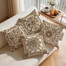 4pcs Bohemian Rug Pattern Pillow Covers, Single-Sided Printed Cushion Covers, Suitable For Living Room, Sofa, Bedroom, 40x40cm/45x45cm/50x50cm (Without Pillow Inserts) - Multicolor - View 9