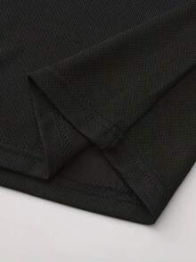 Camiseta de manga corta para hombre con estampado y diseño de cuello redondo, adecuada para el uso diario en primavera y verano. - Negro - Ver 6