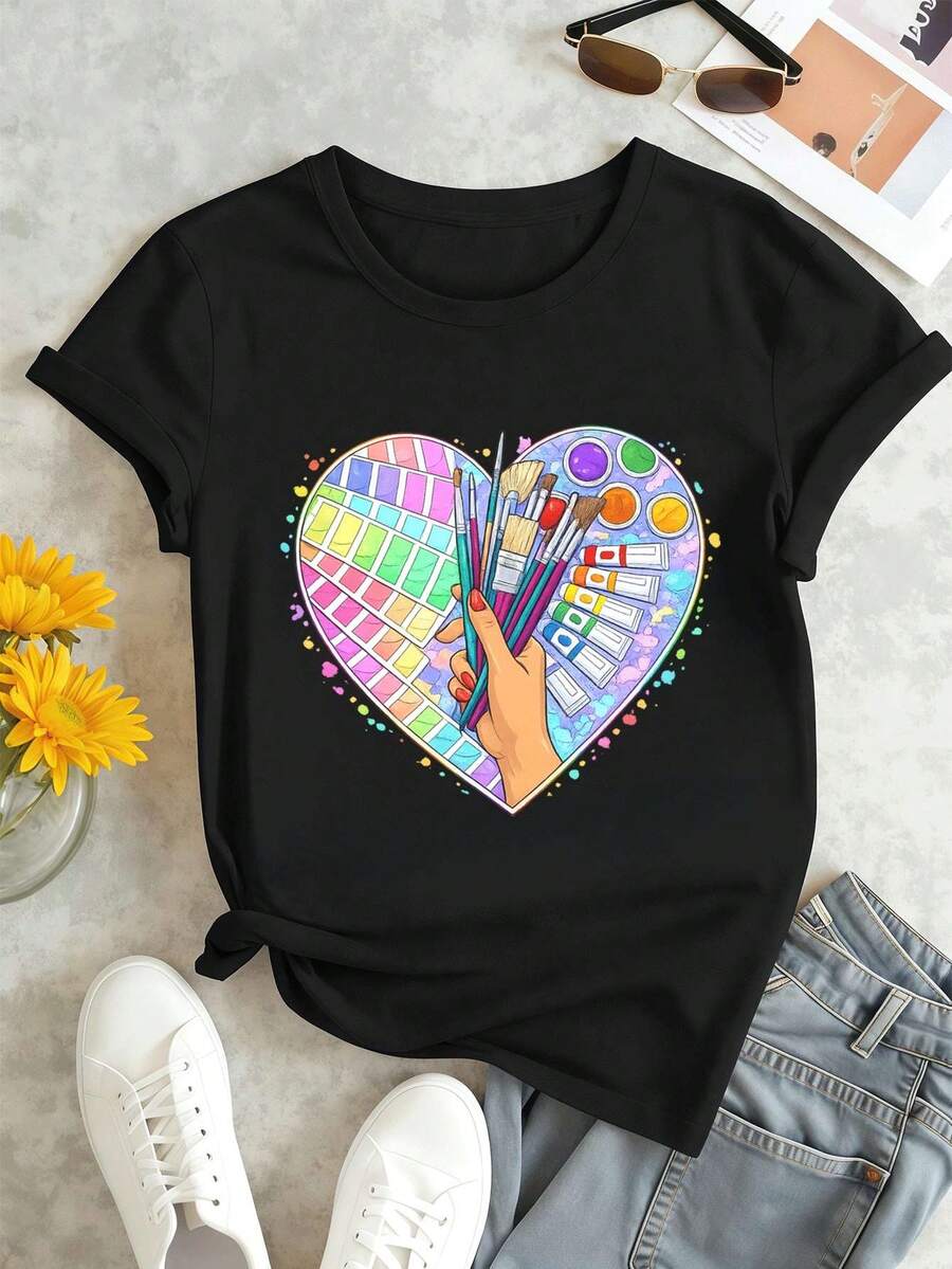 Women T-Shirts - Black - View 1