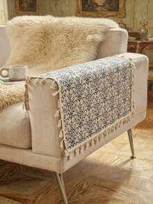 Mantel con borlas con estampado floral bohemio, mantel rectangular con aspecto de lino rústico para mesa de comedor, cocina, boda, fiesta y decoración del hogar - Multicolor - Ver 10