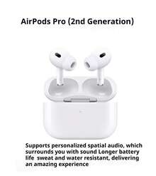 Apple 全新苹果 AirPods Pro 第二代 | 功能齐全 | 外观精美 | USB-C 充电盒 | 主动降噪 | 沉浸式空间音频 | 通透模式 | 适用于 iPhone 的无线蓝牙耳机 | 无线降噪耳机 | MagSafe 磁吸充电 | 便携 | 兼容苹果设备的自适应均衡 - 查看 1