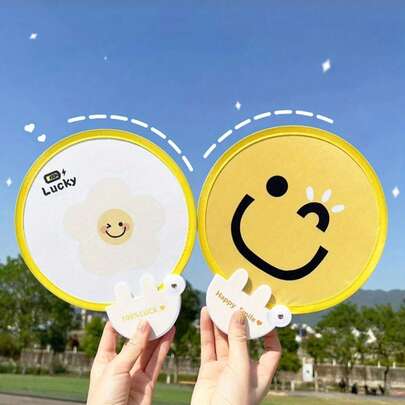 Bộ 3/6 quạt cầm tay gấp gọn, quạt mini tròn di động, 2 kiểu dáng, thiết kế dễ thương, phụ kiện làm mát ngoài trời mùa hè, thích hợp làm quà tặng cho phù dâu, trang trí đám cưới, sự kiện tiệc tùng.