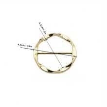 1pc/3/4/5pcs T-Shirt Round Shirt Clips, Clothing Knot Clips, Scarf Buckle Set Alloy Round Clothing Decoration For Women And Girls, Multi-Functional Clothing Accessories Buttons, Round Shirt Knot Buckles, Belt Scarf Adjustment Buckles, Suitable For Shirts, Scarves And Belts Multi-Purpose Accessories, Scarf Buckles, Shirt Tie Clips, Women's Dress Accessories Decoration Jewelry Gifts - Multicolor - View 5
