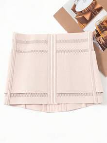 Double-Layer Waist Trainer, Abdominal Slimming Shapewear, Adjustable Tummy Control Corset, Waist Cincher - Pink - View 7