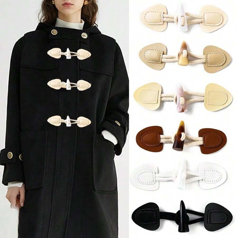 1pc Faux Leather Coat Button - Decorative Clothing Button, Adjustable Jacket Button, Suitable For Decorating Various Types Of Garments Such As Coats, Windbreakers, Jackets, Etc.