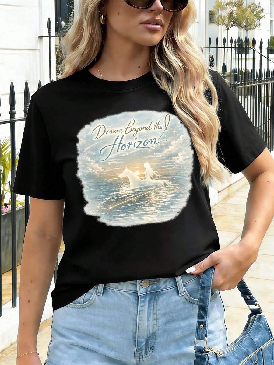Women T-Shirts - Black - View 1