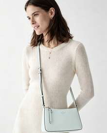 Kate Spade Bolso de hombro para mujer KS GINNIE, bolso hobo de piel vegana. - azul claro - Ver 10