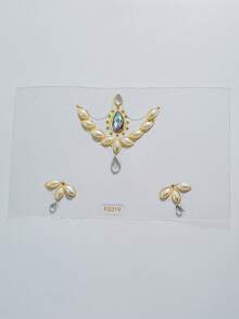 1 pieza Joya facial autoadhesiva - Gemas de cristal de lujo con forma de gota de agua, esencial para salidas diarias, festivales y fiestas temáticas en primavera/verano - Multicolor - Ver 10