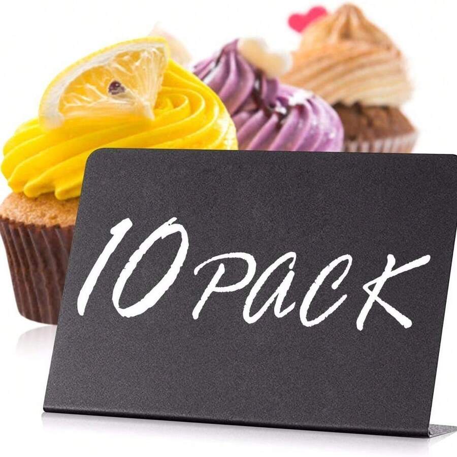 1 Set Mini Chalkboard Sign Kit With Erasable Chalk Pens, Reusable Table Labels For Birthday Party Wedding Decoration - L-shaped - View 1