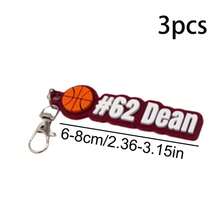 Gantungan Kunci Nama Basket Kustom | Hadiah Tim yang Dipersonalisasi | Hadiah Basket Remaja Berkualitas Tinggi | Label Tas - Gantungan Kunci Mulut Ikan Bola Basket C - View 8