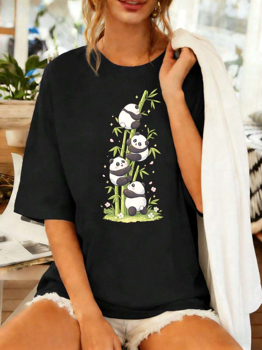 Women T-Shirts - Black - View 1