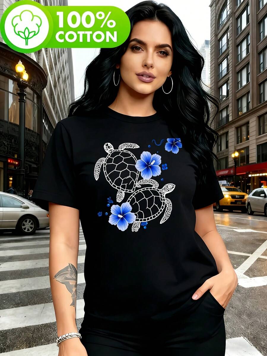 Women T-Shirts - Black - View 1