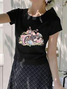 Women T-Shirts - Black - View 2