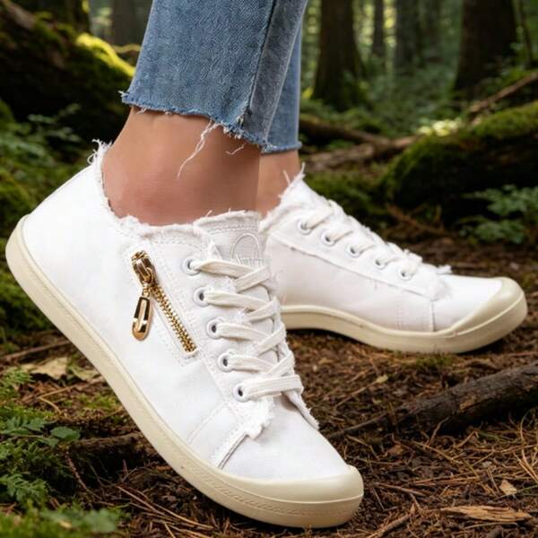 New Arrival Plus Size 36-43 Women's Slip-On Soft Sole Flat Casual Shoes, Comfortable For Spring & Summer